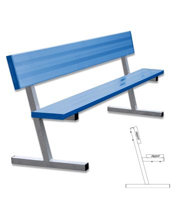 7-1/2'L Portable Powder-Coated Bench with Back