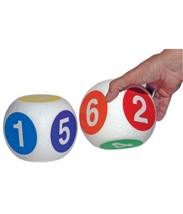 Numbered  Foam Dice - Pair