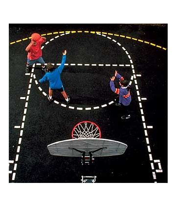 Basketball Court Stencil