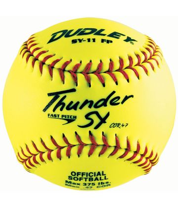 Dudley SY11FP Thunder Synthetic 11" case of 72 .47/375 Softballs