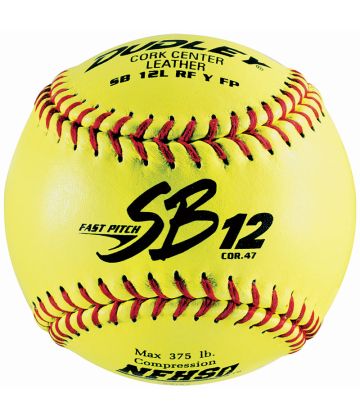 Dudley SB12LRF Leather NFHS case of 72 .47/375 Softballs