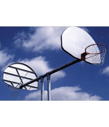 Double Basketball Backstop - Aluminum Fan 4' Extension