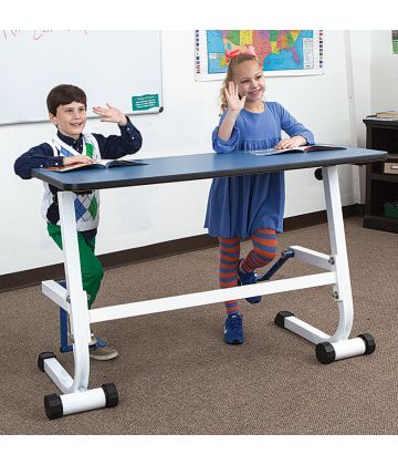 Kinesthetic 2-person Standing Desk w/ Foot Fidget
