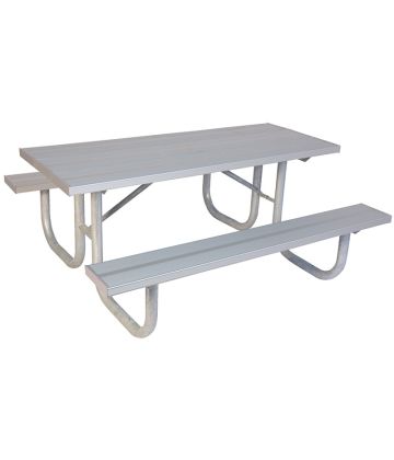 Extra-Heavy-Duty 6' Aluminum Picnic Table
