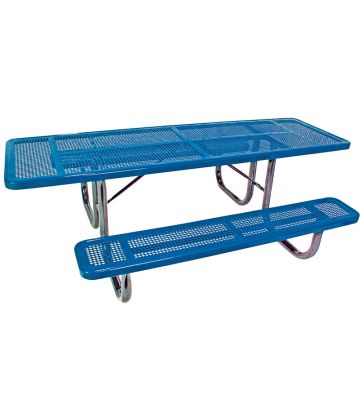 8' Extra-Heavy-Duty Picnic Table ADA Accessible - Perforated