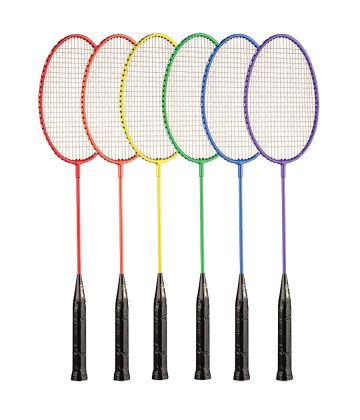 Steel Badminton Rackets 6 Color Set