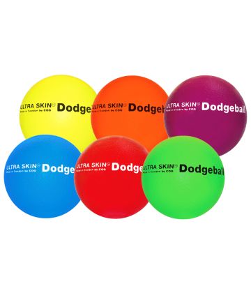 Ultra Skin Neon Colored Foam Dodgeball 6-Color set of 6